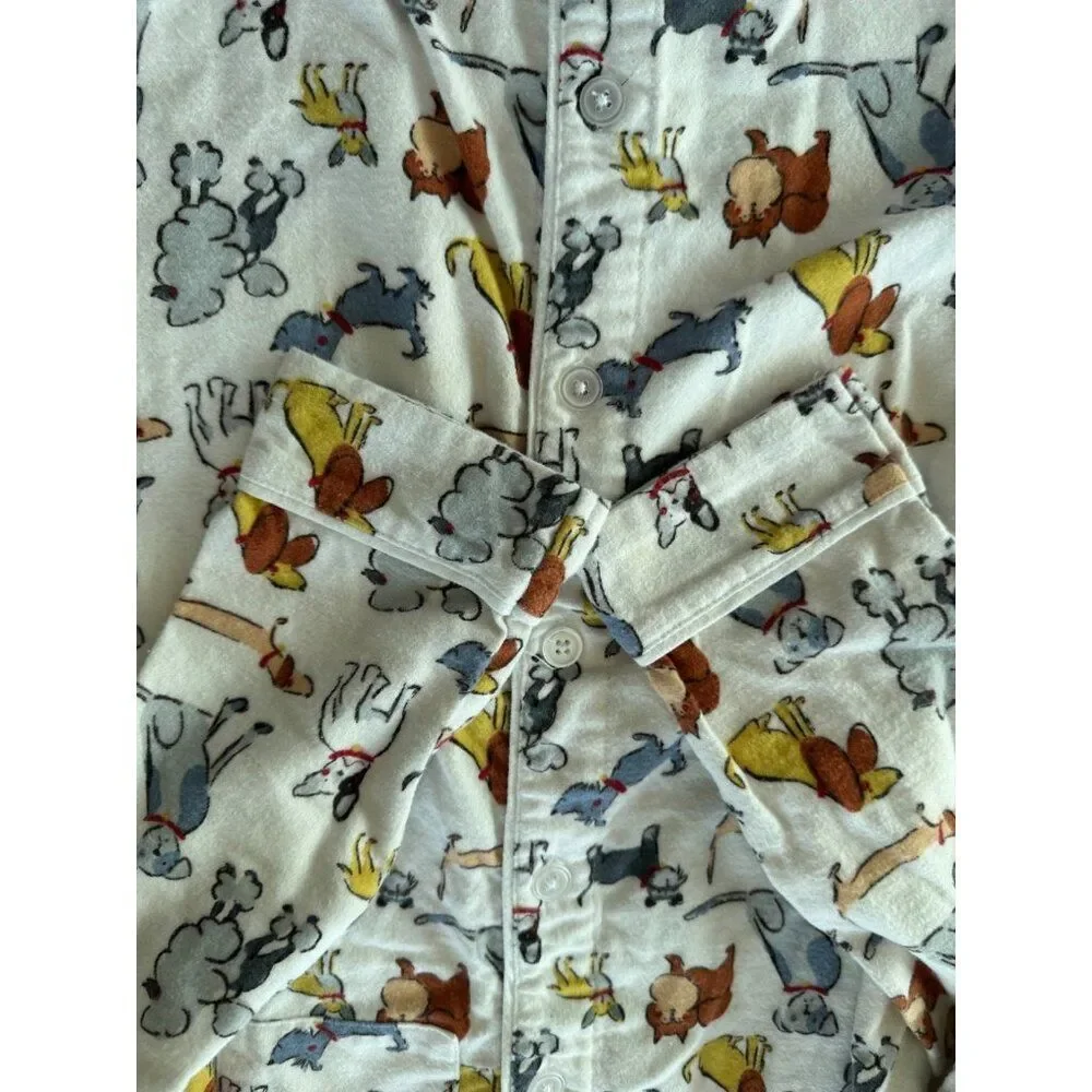The Company Store Girls 6/7 Fleece Dog Pajama Shirt Gown